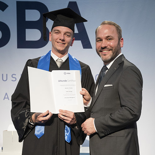 Graduierungsfeier 2023 der HSBA Tristan Tettinger graduation 2023